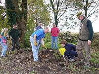 Quaker Voluntary Action event - Planing trees at Swarthmore Hall